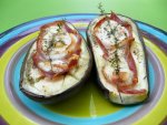 Aubergines express lomo mozzarella