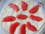 Mousse au chocolat blanc et pamplemousses