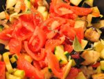Ratatouille en début de cuisson