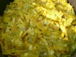 Fondue de poireaux curcuma gingembre orange